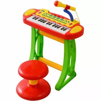 RiZKiZ Kids Keyboard полностью функциональная пианино микрофон музыкальный образовательный целевой возраст 3 года функция автоматического отключения питания набор, клавиатура, игрушка, дети,