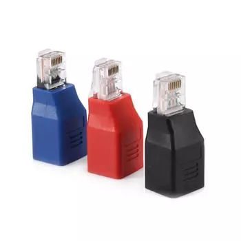 Rj45 M/F кроссоверный адаптер папа-мама кросс-адаптер Ethernet-кабеля Df red