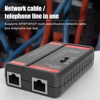 RJ45 RJ11 RJ12 CAT5 кабельный тестер локальной сети сетевой кабель телефонная линия тестер двойного назначения сетевой инструмент дисплей NC/HDM ремонт сети