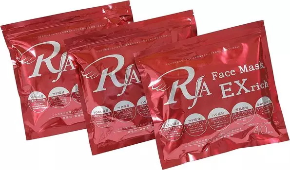RJA маска для лица EX rich sheet x 3 пакета маска для лица 40 листов большой емкости сыворотка (40 набор)