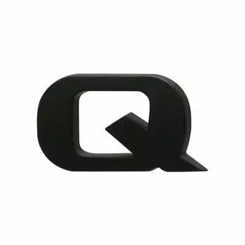 RL Emblem Customized Font Emblem Matte Black Q/CT437