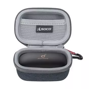 RLSOCO Чехол совместим с полностью беспроводными наушниками Soundcore Life Spirit Dot 2 P2/ чёрный