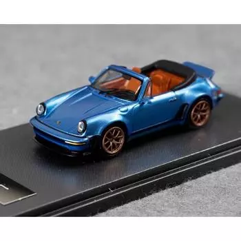 РМ 1:64 Blue Singer 930 Turbo Study Convertible Модель литой металлической машины Новая коллекция