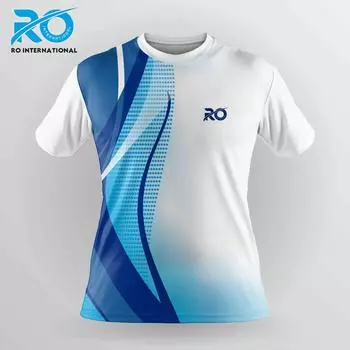 RO летняя ультратонкая мужская футболка для настольного тенниса, бега, женская футболка для бадминтона с короткими рукавами, дышащая, быстросохнущая футболка большого размера XS