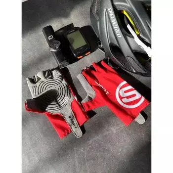 Road Bike Cycling Gloves Men s Summer Sports Ice Silk Non-Slip Sun-Proof and Breathable Cycling Women s Mountain Bike Half Finger Red L