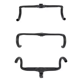 Road Bike Handlebars Aerodynamic Aluminum Integrated Handlebar Bracket Bicycle Accessory Comfort Stability Road Bike Handlebar чёрный