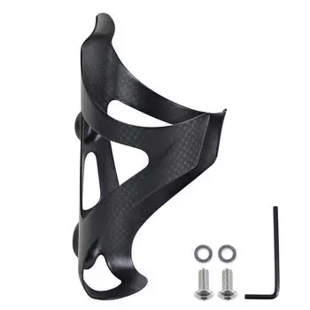 ROADNADO Carbon Bicycle Bottle Cage Carbon Fiber Bottle 25g Carbon Ultra Black (1/2-Piece Set), Holder, Fiber, Lightweight, Stretchy, чёрный