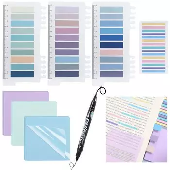 Roamall Sticky 1050 3 Slim Sticky Planner Strong Highlight Cute Stationery Includes Permanent Marker Notes, Sheets, Types, Notes, Stickers,