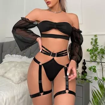 Вышитый халат-тройка женский S