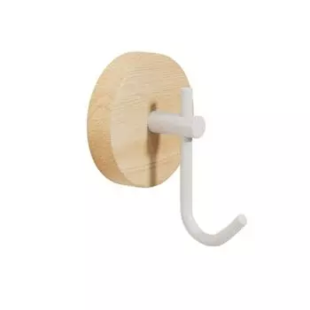Robe Hook Adhesive Wall Hooks No Drilling Wood Hook Simple Walnut Hanging Hanger Kitchen белый