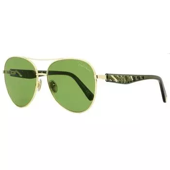 Roberto Cavalli Женские солнцезащитные очки-пилоты RC1108 32N Золотые Прозрачные Серые 61 мм 32n