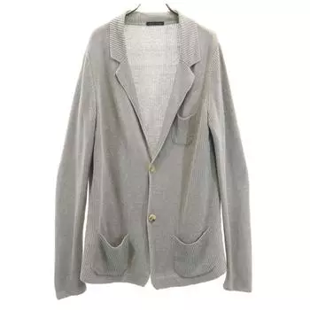 ROBERTO COLLINA Made in Italy Linen Long sleeve knit cardigan 52 gray Men s Used