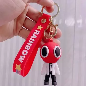 Roblox Rainbow Friends Purpletoy Keychain Pendant Figure The Scientist Xmas Gift