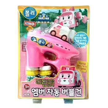Robocar Poly Amber Автоматический Bubble Gun, РозовыйПопулярные корейские куклы и игрушки