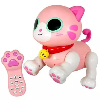 Robocatty Friendly Momo Momo Infrared Controller Remote Control Moving Toy Kids Cat Cat Pink Pink s-tk-ja01476