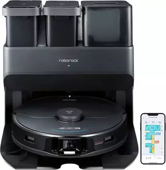 Роборок S7 MaxV Ультра (модель с трехсторонней автоматической док-станцией) чёрный