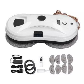 Робот для мытья окон, полностью автоматический распылитель воды, 5600 Па, большая сила всасывания, предотвращает падение, умный Wi-Fi US Plug 110V