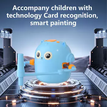 Робот для рисования для детей, обучающая игрушка со 100 карточками и 2 ручками, автоматическая покраска розовый