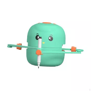 Робот для рисования для детей, обучающий с 100 карточками, легкая обучающая игрушка Монтессори для мальчиков и девочек зелёный