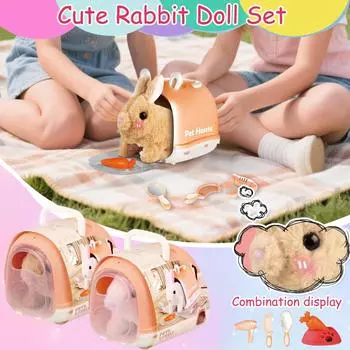 Робот-кролик Мой реалистичный робот-кролик Робот-кролик, как настоящий кролик Игрушечный кролик, ходит как настоящий кролик One Size коричневый