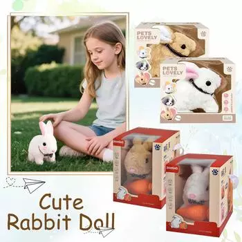 Робот-кролик Мой реалистичный робот-кролик Робот-кролик, как настоящий кролик Игрушечный кролик, ходит как настоящий кролик One Size