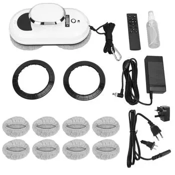 Робот-мойщик окон с автоматической очисткой и интеллектуальным планированием пути. Мощность всасывания 5600 Па. Пульт дистанционного управления C. GB Plug