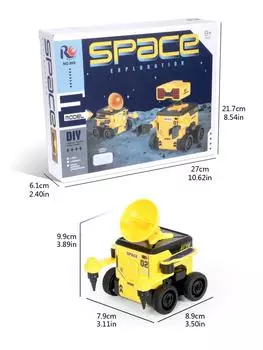 Робот на дистанционном управлении для исследования космоса, детский набор для сборки своими руками, два в одном, электрический, научно-образовательный, развивающие игрушки