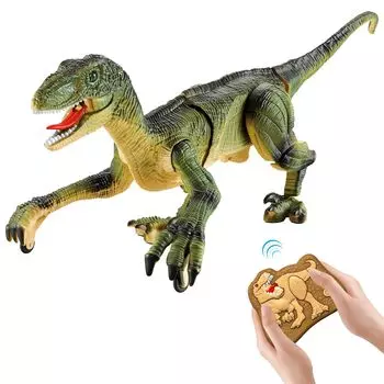 ROBOT PLAZA RC Dinosaur Toy Birthday Gift for Boys - Moving, Roaring, Roaring, Lighting, Spraying, Walking, Kids