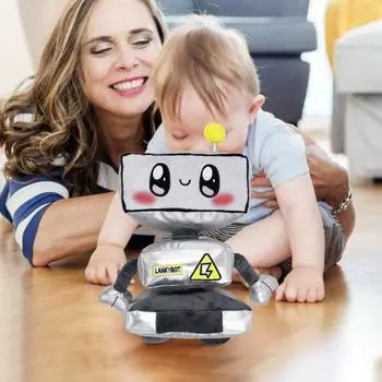 Робот Плюшевая Кукла Мягкая Обнимающаяся Подушка Орнамент Фаршированный Робот Прекрасный Мультяшный Робот Плюшевые Дети Компаньон