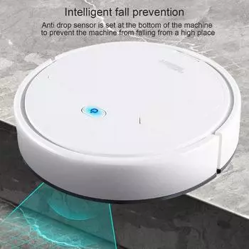 Робот-пылесос, автоматический подметальный робот для мытья полов, шерсти домашних животных, ковров, твердых полов, мощное всасывание As the picture