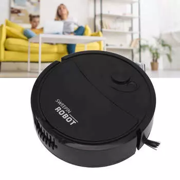 Робот-пылесос Balck Smart Sweeping Robot 3 в 1 с мощным всасыванием и поворотным колесом, мини-пылесос для мытья полов с твердым покрытием