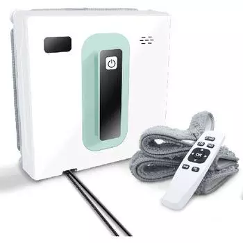 Робот-пылесос для мытья окон, автоматическая машина для мытья окон с двойным распылением воды, мощность всасывания 2800 Па, защита от падения, обнаружение краев, приложение US Plug