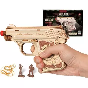 ROBOTIME 3D 3D головоломка деревянная головоломка деревянная головоломка игрушечный пистолет резиновый пистолет резиновый пистолет модель DIY поделка ручной работы комплект для сборки для начинающих подарок