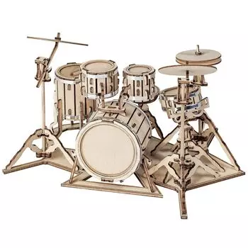 Robotime 3D Деревянный Обучающий Детский Сад Новый Год Рождество Барабанная Установка TG409 Головоломка, Головоломка, Поделка, Подарок, Игрушка, Игрушка, Мальчики, Девочки, Взрослые, Подарок,