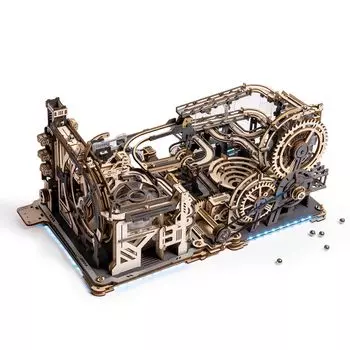 ROBOTIME 3D пазл деревянный 3D деревянный пазл Marble Run LGA01 LGC01 LG01 Комбинированный набор электрическая модель горки водяное колесо шестеренчатая дорожка американские горки