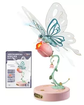 ROBOTIME 3D Puzzle 3D Metal Puzzle Model DIY Insect Model Mechanical Butterfly Plastic Model Steampunk Insect Animal Model Mechanical Model Beetle