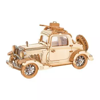 Robotime 3D Wooden Craft Educational Kindergarten New Year Christmas Classic Car TG504 Puzzle, Puzzle, Toy, Toy, Boys, Girls, Adults, Gift, Gift,