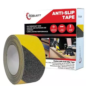 Robustt Anti Skid AntiSlip 18mtr(guaranteed) X50mm (Pack of 1) Mulitcolor Fall Resistant with PET Material and Solvent Acrylic Adhesive Tape 50mm x 18m разноцветный