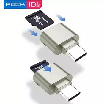ROCK Card Reader Type C IOS Micro to SD Micro TF Адаптер для аксессуаров для ноутбуков OTG