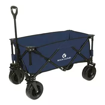 Rock Cloud Carry Wagon Уличная тележка для переноски, складная, большая вместимость 120 л, грузоподъемность 80 кг, компактная, спортивная, дневная, для кемпинга, барбекю