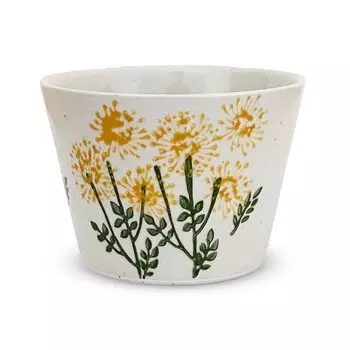 Rock Glass 225cc Hasami Ware Стильный Сделано в Японии Wildflower Желтый 437839 J-kitchens /