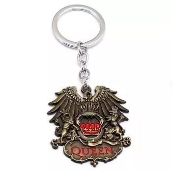 Rock Queen Classic Band Freddie Mercury Metal Pendant Keychain Key Ring Keyring