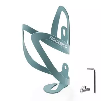 ROCKBROS Bicycle Bottle Securely Mounts Drink Molded Aluminum Alloy Design with Rubberized Swan Includes Installation Suitable for Road Cross and синий