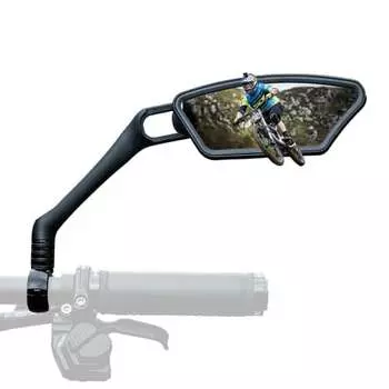 ROCKBROS Bicycle Mirror, Bicycle Rearview Mirror, Compatible with 21-26mm, HD Field of View, Explosion-proof Lens, 360 Degree Rotation, Wide Viewing A