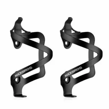 ROCKBROS Bottle Cage Bicycle Road Bike Aluminum Alloy Bottle Holder Ultra Light Cycle Assembly Tool Included 5 Colors Available (Set of 2 Black)