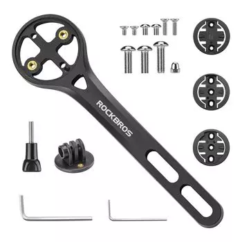 ROCKBROS Cycle Computer Bracket Garmin Bryton Wahoo IGS XOSS GPS Bicycle Light Holder for GoPro Action Camera Rec Mount Road Bike Cycle