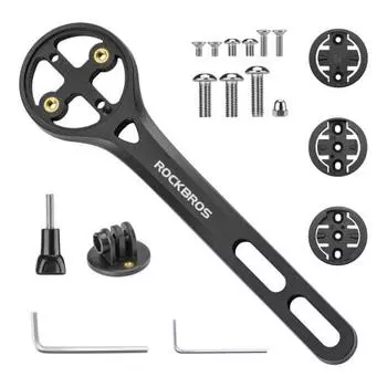 ROCKBROS Cycle Computer Bracket Garmin Bryton Wahoo IGS XOSS GPS Bicycle Light Holder for GoPro Action Camera Rec Mount Road Bike Cycle Multifunctiona