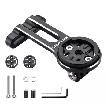 ROCKBROS Крепление для велокомпьютера Garmin Bryton Кронштейн для велокомпьютера Garmin Bryton Wahoo igpsport GoPro Крепление для велосипедного фонаря Шоссейный велосипед Алюминиевый сплав