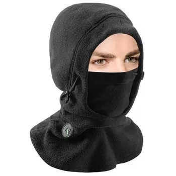 ROCKBROS Neck for Cold Thick Fleece Adjustable Neck Perfect for and Other Sports and Outdoor and Black Warmer/Balaclava Winter, Protection, Lining,