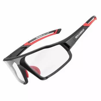 Rockbros Photochromic Sunglasses for Road and Cycling with UV400 and for and Day and Night for Men and Women Bikes, Cycling, Color-Changing Lenses,